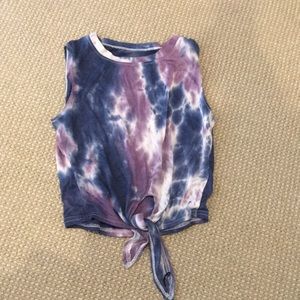 cropped tie die tank top size xs